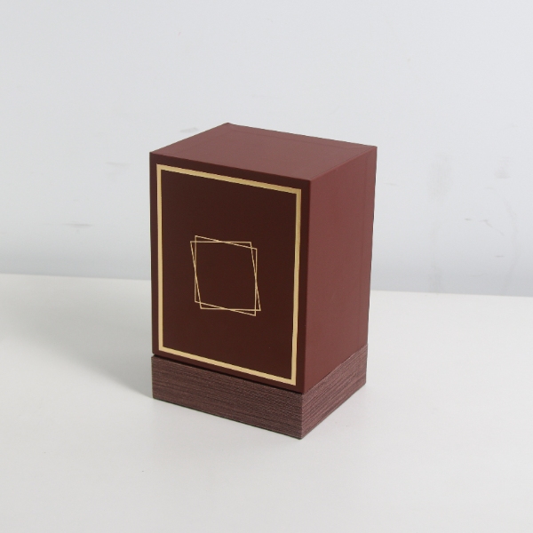 Dark Brown Gold-Framed Flip-Top Fragrance Gift Box