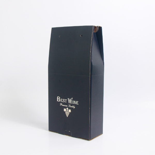 Double-Layer Corrugated Wine Gift Box with Window