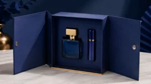 Blue Double-Opening Flip-Top Gift Box